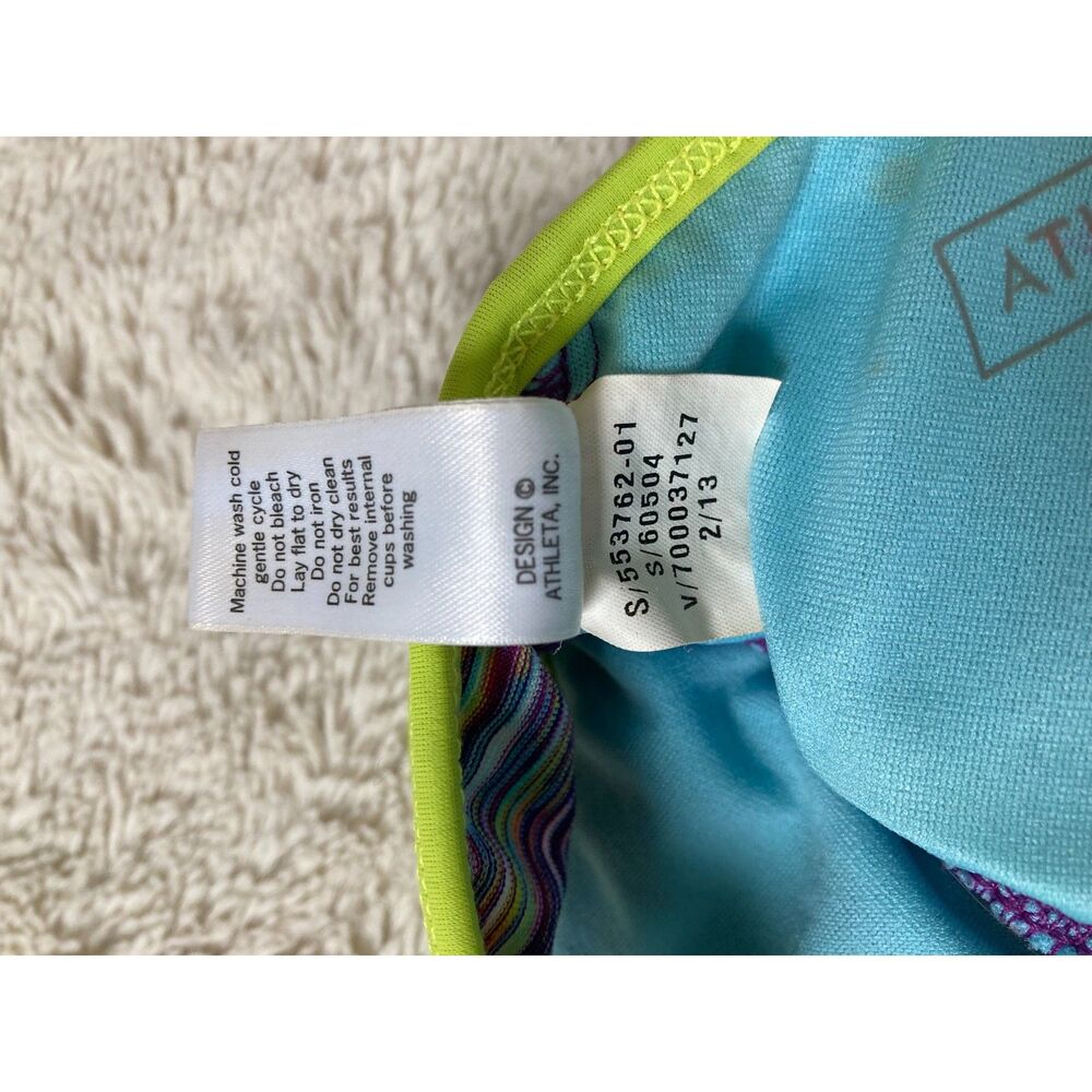 Athleta USA Made 2013 Line Space Dye Kata One Piece Back Cut Out T Back Strap S - Picture 9 of 14